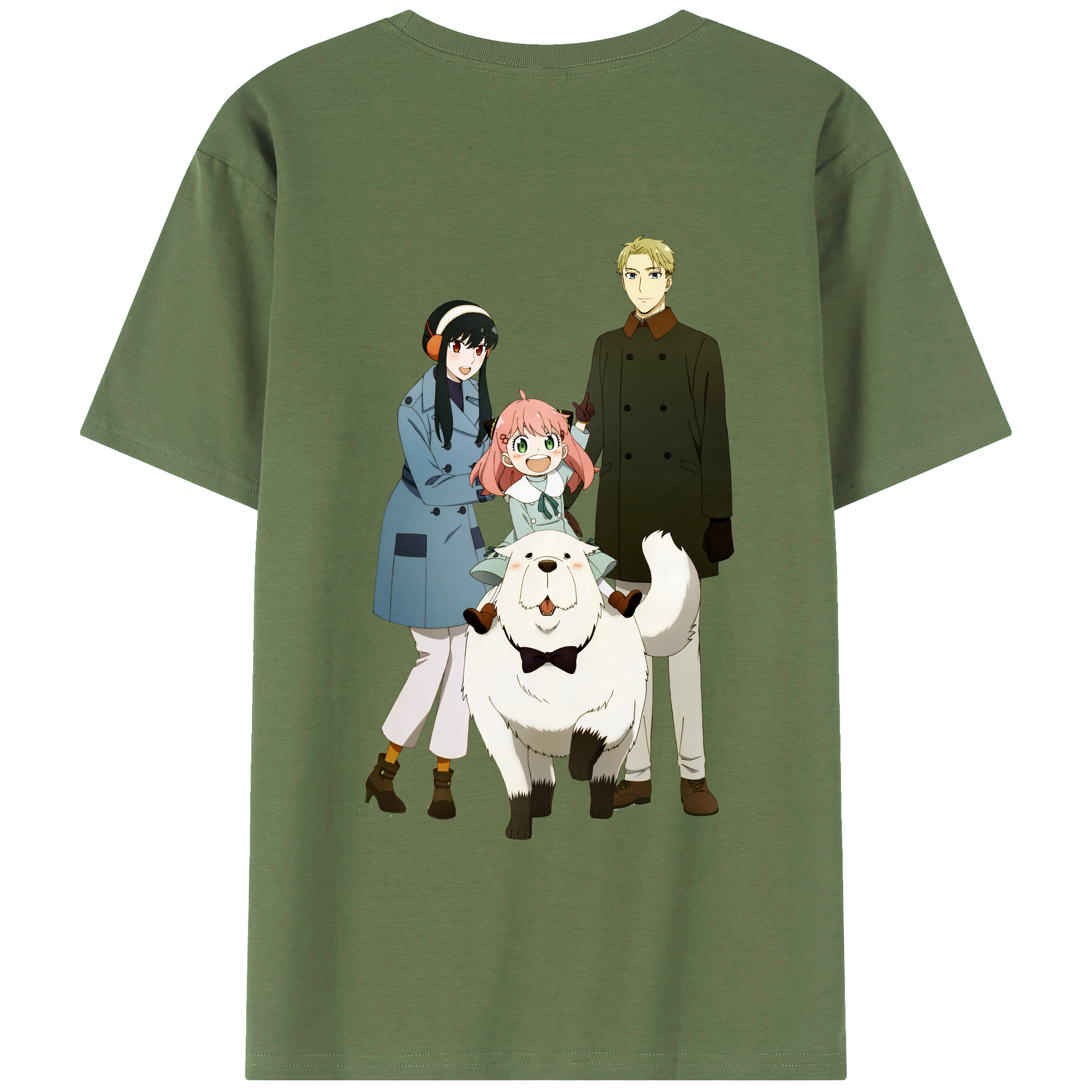 （画像用） SPY×FAMILY间谍家家酒 綿100％ メンズ半袖Tシャツ（バックプリント） 通気性